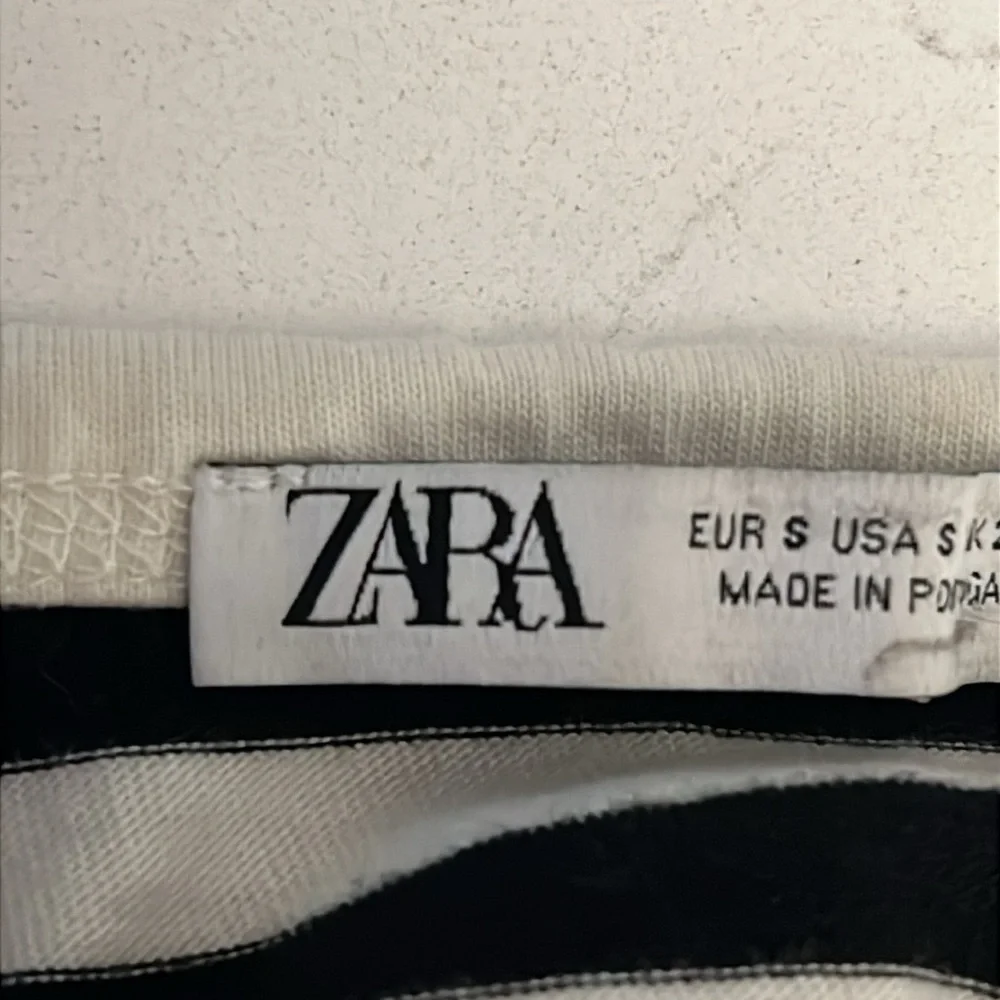 ZARA black/white striped fringed midi dress size S - Picture 9 of 9